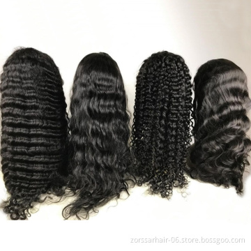 Vendor Stock 13X6 Hd Transparent Swiss Lace Wigs Human Hair Lace Front Glueless Brazilian 100% Virgin Natural Human Hair Wigs